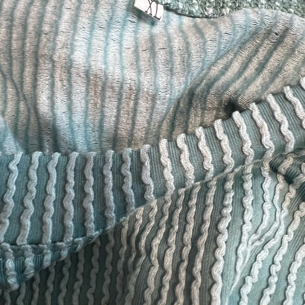 Striped Green Women's Top - Picture 4 of 4